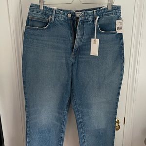 Good American Good Mom blue denim jeans size 12 31